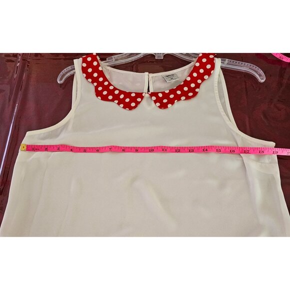 Disney/Lauren Conrad Collab Minnie Mouse Red & White Polka Dot Shorts Set Sz M - Picture 3 of 13